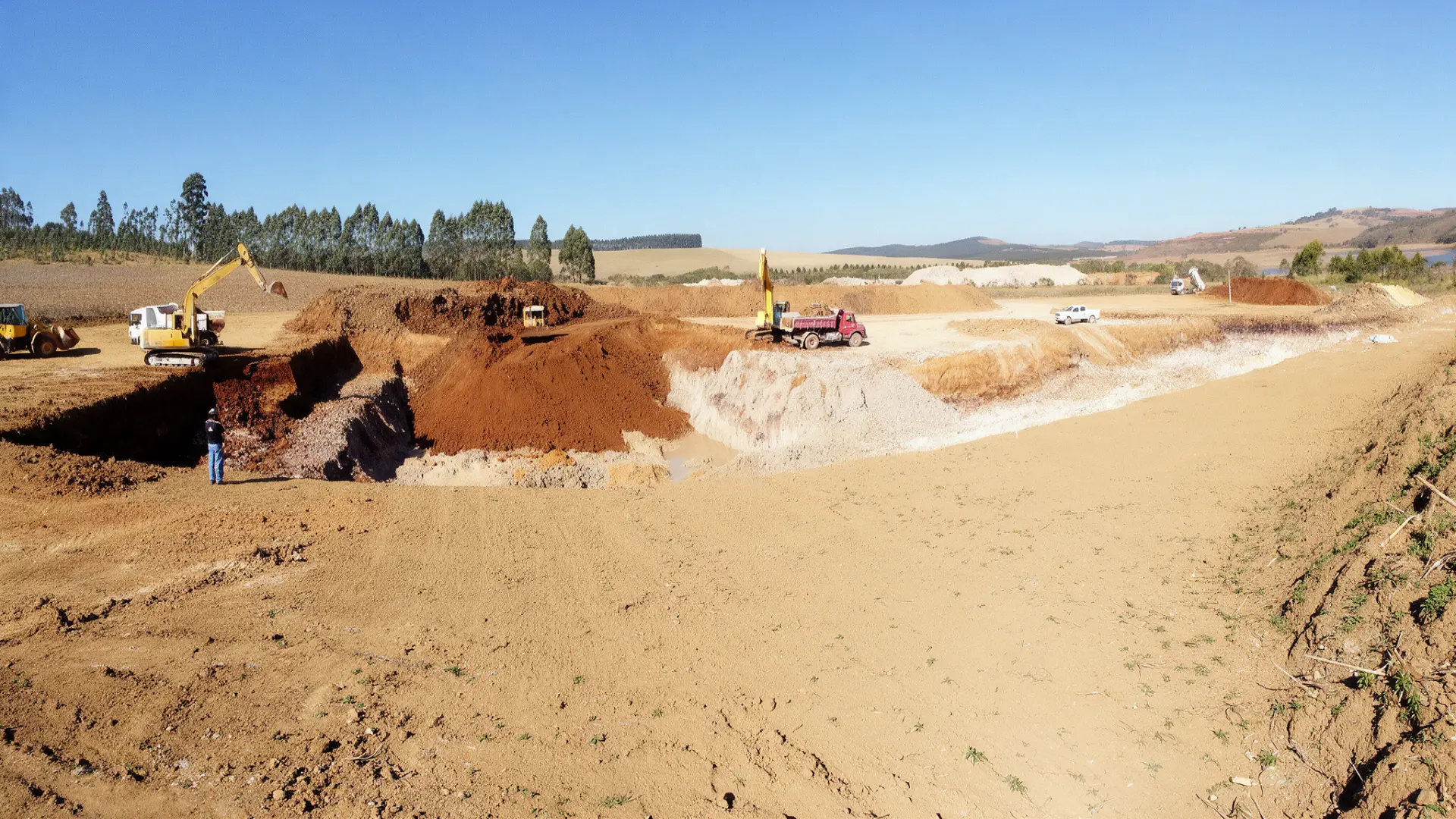 Área em processo de mineração