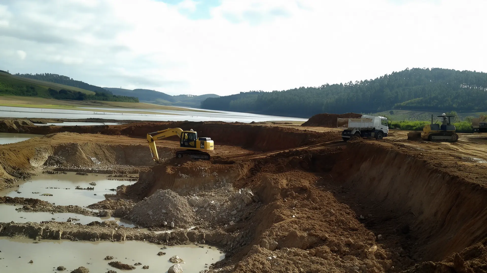 Área em processo de mineração