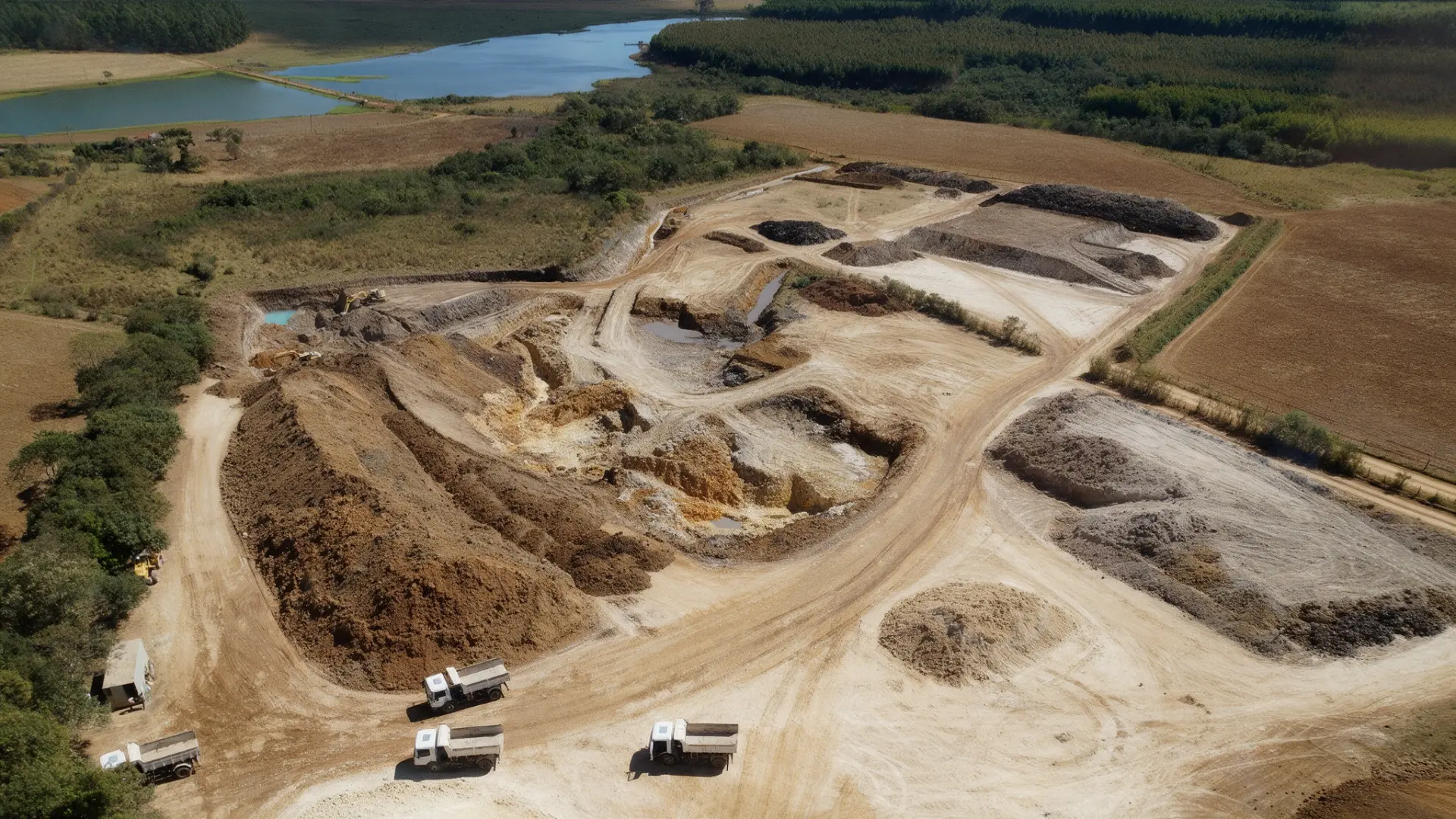 Área em processo de mineração